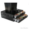 Mind Reader 72-Capacity Black Double K-Cup Storage Tray with Flower Pattern Metal Mesh