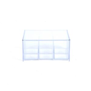 Mind Reader Acrylic Clear with Lid 6-Compartment Pantry Organizer For Kitchen Tea Bag Storage and Organizer Holder