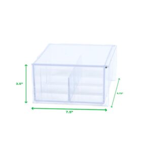Mind Reader Acrylic Clear with Lid 6-Compartment Pantry Organizer For Kitchen Tea Bag Storage and Organizer Holder