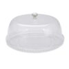 Mind Reader 10 in. x 7.25 in. Clear Diamond Acrylic Cake Holder with Cover, Cake Display, Dessert Display Tray, Cake Storage