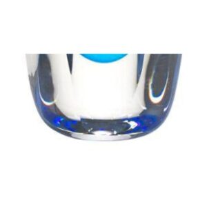 Badash Crystal Firestorm 11 in. Mouth Blown Oval Thick Walled Decorative Vase