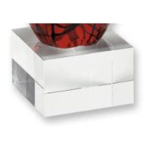 Badash Crystal Monet Murano Style Art Glass Swirl Abstract Centerpiece on Crystal Base 10 in.