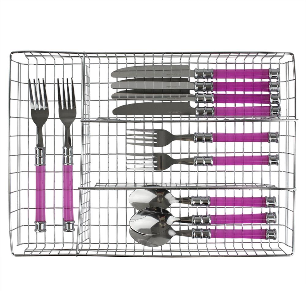 Home Basics 5 in x 1.5 in x 20 in Chrome Cutlery Holder