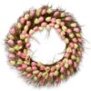 National Tree Company 32 in. Yellow and Pink Tulip Wreath