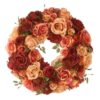 National Tree Company 15 in. Decorated Wreath with Mixed Roses and Skimmia in Foam Base