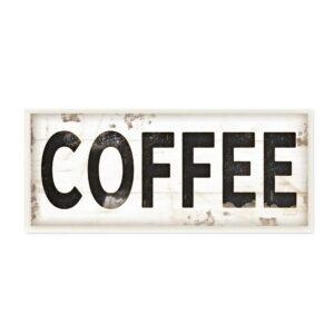Stupell Industries 7 in. x 17 in. "COFFEE Typography Vintage Sign" by Jennifer Pugh Printed Wood Wall Art