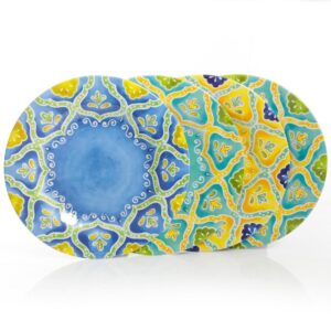 Gibson Home Seaberry 12-Piece Patterned Multi Melamine Outdoor Dinnerware Set (Service for 4)