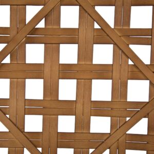 Glitzhome 18 in. Dia Boxwood Wreath with 24 in. L Bamboo Basket