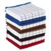Lavish Home Multi Windowpane Pattern Cotton Kitchen Towels (Set of 16)