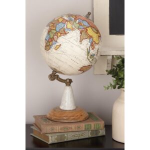 LITTON LANE 14 in. x 8 in. New Traditional Decorative Globe in Multi Colors