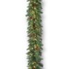 National Tree Company 9 ft. Garwood Spruce Garland with Warm White LED Lights