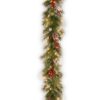 National Tree Company 9 ft. Wintry Berry Garland with Clear Lights