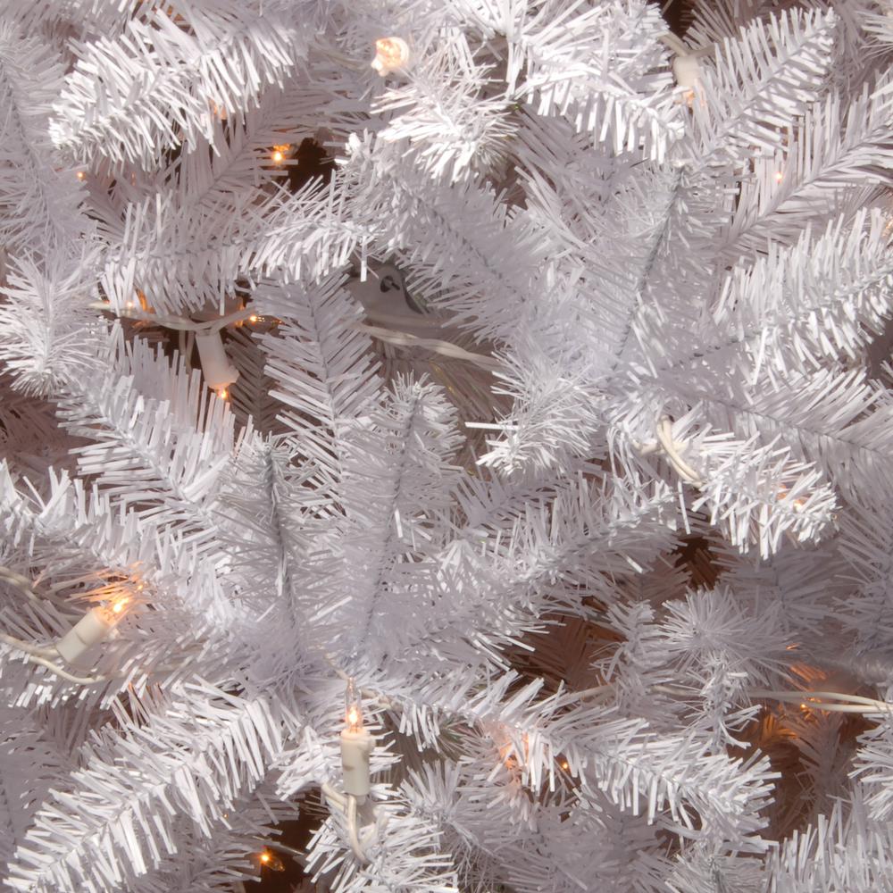 National Tree Company 6.5 ft. Kingswood White Fir Pencil Artificial Christmas Tree with Clear Lights