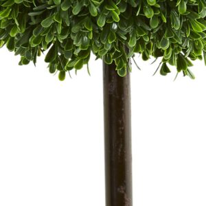 Nearly Natural 2.5 ft. UV Resistant Indoor/Outdoor Boxwood Ball Artificial Topiary Tree