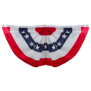 Northlight 48 in. x 24 in. Red White and Blue USA Pleated American Bunting Flag