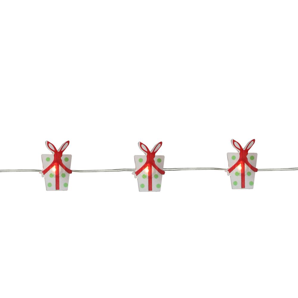 Northlight 20-Light Warm White LED Christmas Present Fairy Lights, 6 ft. Copper Wire