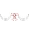 Northlight 155-Light 3-Piece Lighted Red and White Bow and Swag Christmas Decoration