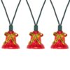 Northlight 13 ft. Green Incandescent 40-Count Red Bells Lights with Musical Christmas Wire
