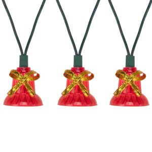 Northlight 13 ft. Green Incandescent 40-Count Red Bells Lights with Musical Christmas Wire