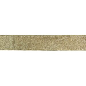 Northlight 2.5 in. x 16 yds. Shimmering Metallic Gold Solid Wired Craft Ribbon