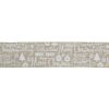 Northlight 2.5 in. x 16 yds. Beige and White Merry Christmas Burlap Style Wired Ribbon