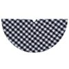 Northlight 20 in. White and Black Buffalo Plaid Mini Christmas Tree Skirt