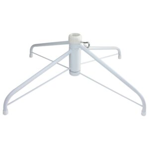 Northlight White Metal Christmas Tree Stand for 6.5 ft. to 7.5 ft. Artificial Trees