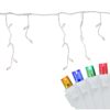 Northlight 6.75 ft. 100-Light Multi-Color LED Wide Angle Icicle Lights