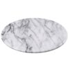 Creative Home 12 in. Off-White Natural Marble Round Board Cheese Serving Plate, Dessert Cake Service Board