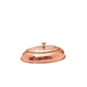 Old Dutch 6 qt. 16.5 in. x 12.75 in. x 19 in. Oval Decor Copper over Stainless Steel Chafing Dish