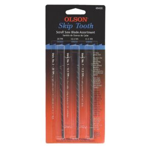 Olson Saw Copy 1 5 in. L Plain End Scroll Saw Blade Assortment with 6 each FR44300, FR44600 and FR44800