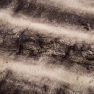 Glitzhome 60 in. H Ombre Gray Faux Fur Luxury Throw Blanket