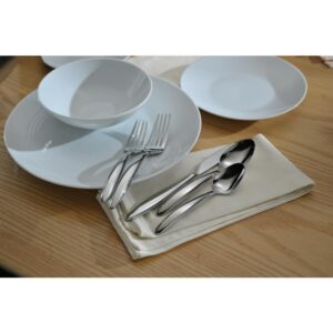 Oneida Glissade 18/0 Stainless Steel Oval Bowl Soup/Dessert Spoons (Set of 12)