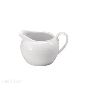 Oneida Glacier 7 oz. White Porcelain Creamers (Set of 12)