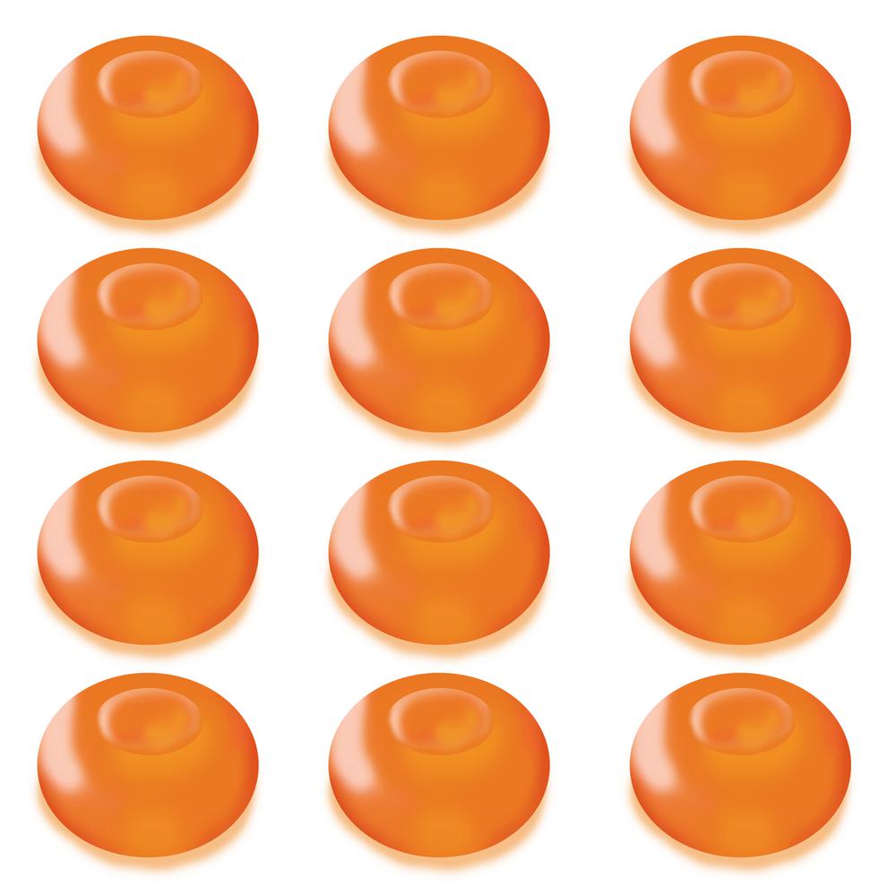 LUMABASE 1.25 in. D x 0.875 in. H x 1.25 in. W Orange Floating Blimp Lights (12-Count)