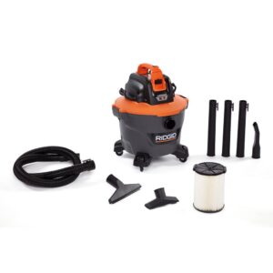 RIDGID 9 Gal. 18-Volt Cordless Wet/Dry Shop Vacuum (Tool Only) with Filter, Hose and Accessories