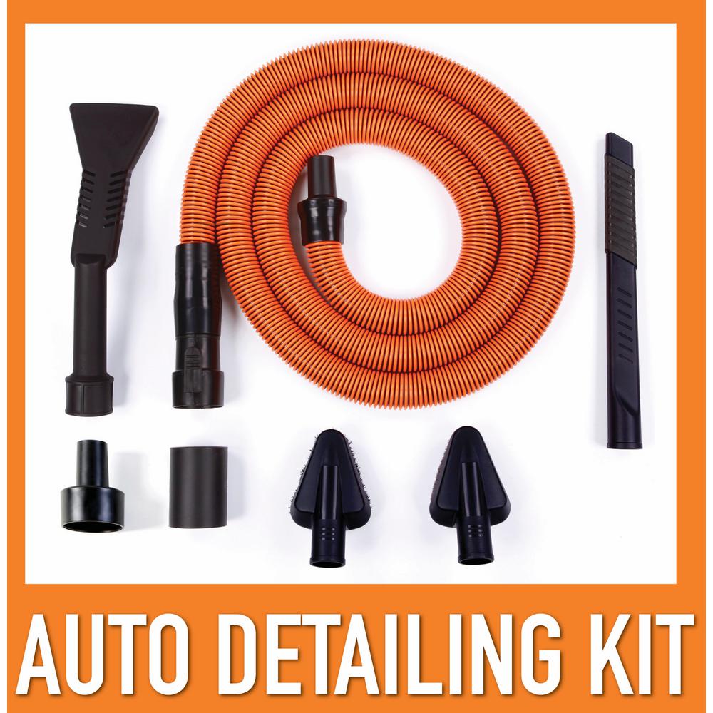 RIDGID 4 Gal. 5.0-Peak HP Portable Wet/Dry Shop Vacuum with Filter, Hose, Accessories and Premium Car Cleaning Kit