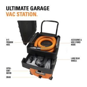 RIDGID 11 Gal. 6.5-Peak HP Smart Cart Wet/Dry Shop Vacuum with Fine Dust Filter, Professional Hose and Accessories