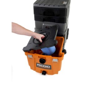 RIDGID 11 Gal. 6.5-Peak HP Smart Cart Wet/Dry Shop Vacuum with Fine Dust Filter, Professional Hose and Accessories