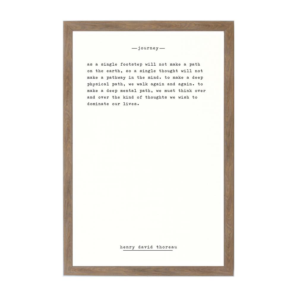 Petal Lane Journey - Thoreau Rustic Brown Frame Magnetic Memo Board