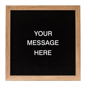 Petal Lane Letterlove with 150 White Magnetic Letters, Rustic Brown Frame, Magnetic Memo Board