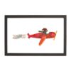 Petal Lane Watercolor Dog Airplane, Ebony Frame, Magnetic Memo Board