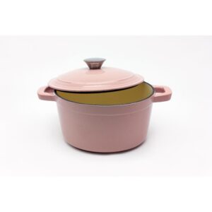 BergHOFF Neo 3 qt. Round Cast Iron Dutch Oven in Pink with Lid