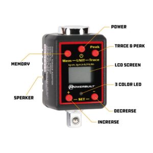 Powerbuilt 1/2 in. Drive Digital Torque Adapter