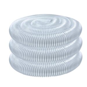 POWERTEC 3 in. x 20 ft. Clear Vue Heavy Duty Flexible PVC Dust Collection Hose