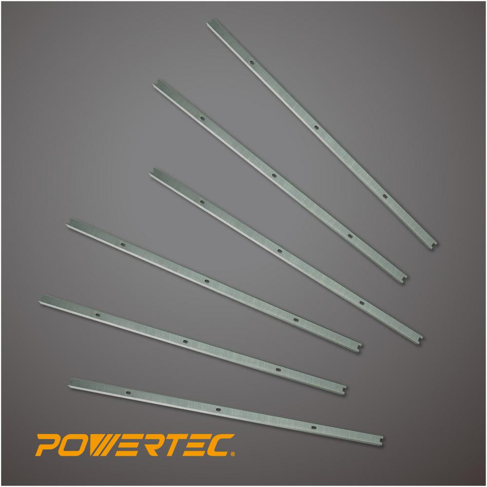POWERTEC 13 in. HSS Replacement Planer Blades - 2 Sets 6 Knives