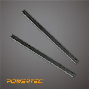 POWERTEC 3-1/4 in. 82 mm. HSS Handheld Planer Knives for Skil, WEN, and VonHaus, Replacement Planer Blades (2-Pack)