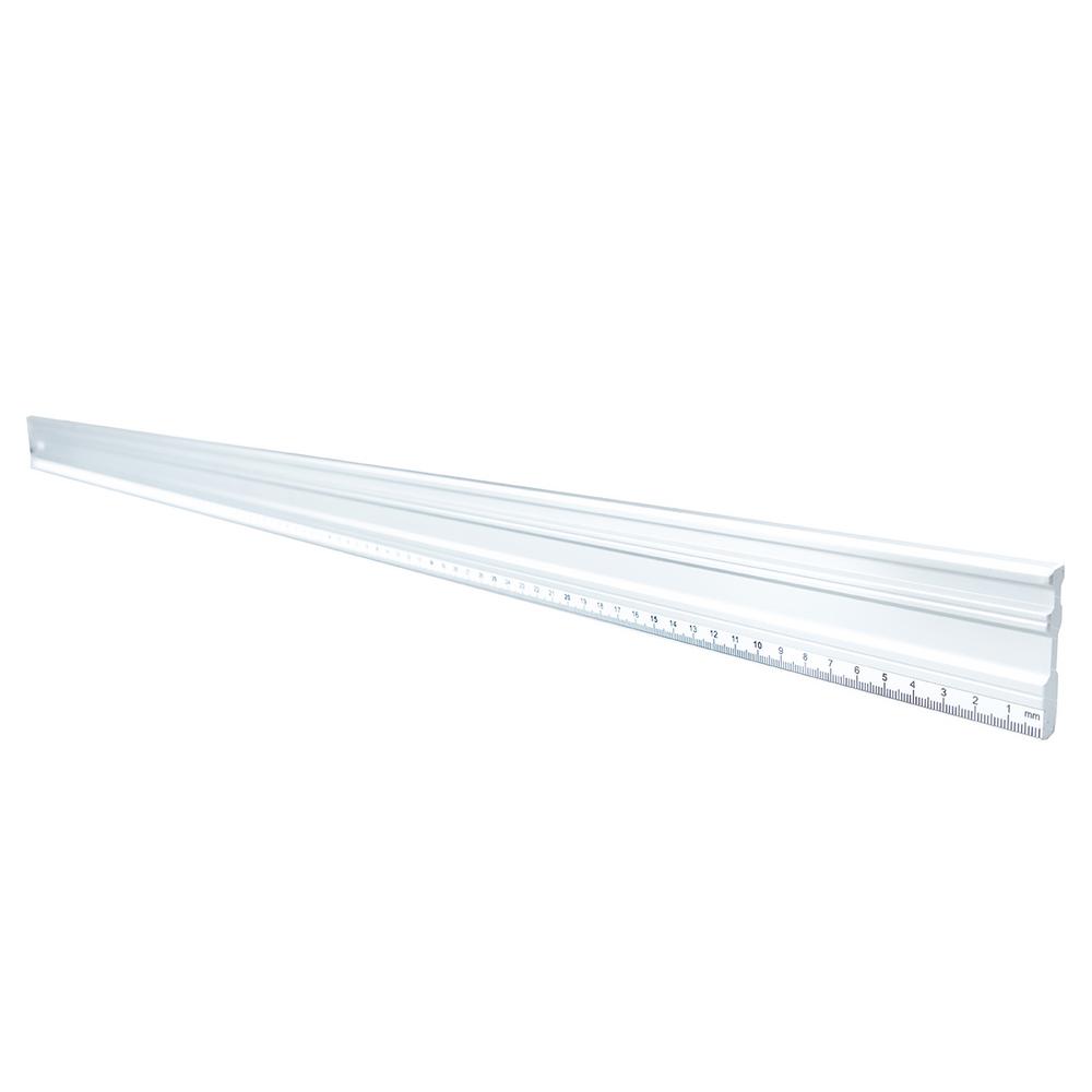 POWERTEC 50 in. Anodized Aluminum Straight Edge Ruler, Metal Machined Flat to Within 0.003 in. Over Full 50 in.