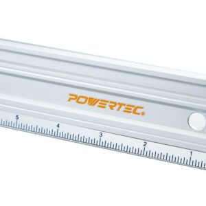 POWERTEC 50 in. Anodized Aluminum Straight Edge Ruler, Metal Machined Flat to Within 0.003 in. Over Full 50 in.