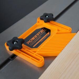 POWERTEC Dual Universal Featherboards for Multi-Functional Woodworking with Flex and Miter Lock System (2-Pack)